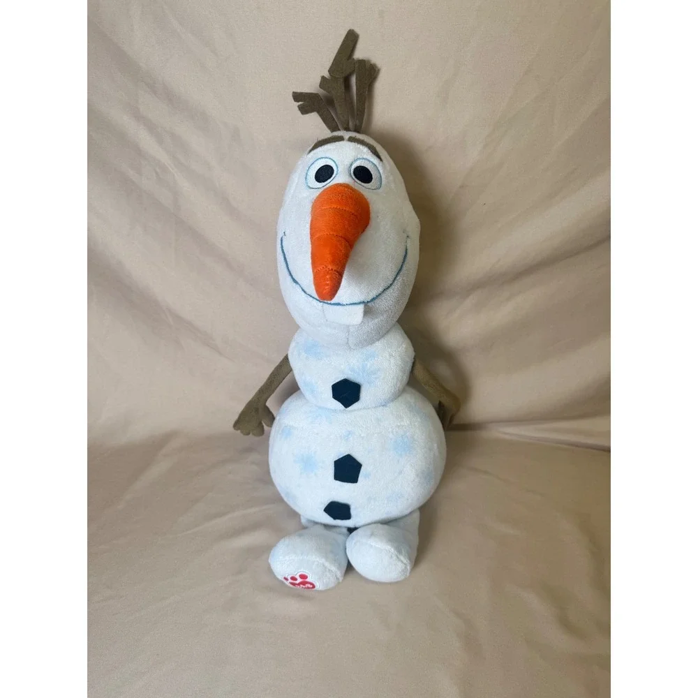 Build-A-Bear Disney Frozen Olaf Snowman Plush Toy White Blue Snowflake 027930
